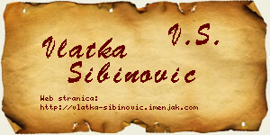 Vlatka Sibinović vizit kartica